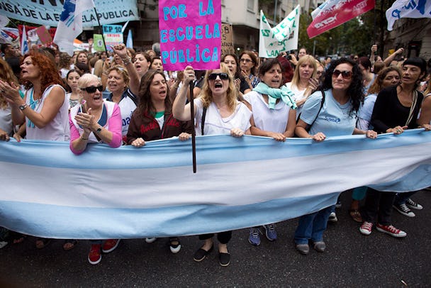 Argentinska lärare strejkade i 17 dagar innan det nya avtalet slöts. Foto: Victor R Caivano