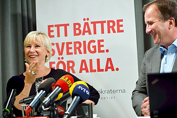 Margot Wallström och Stefan Löfven. Foto: Henrik Montgomery