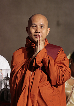 Myanmar's hard-line Buddhist monk Ashin Wirathu is known for his anti-Muslim stance. Photo: AP /Eranga Jayawardena
