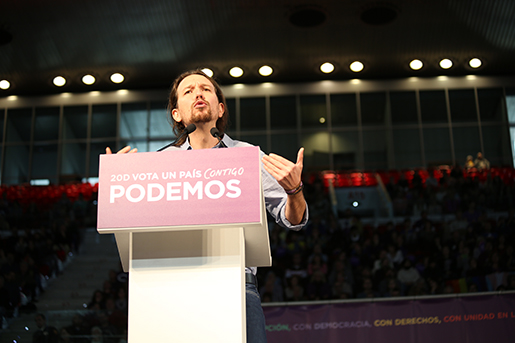 Podemos ledare Pablo Iglesias. Foto: Estrella de la Reguera
