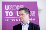 STOCKHOLM 20150507 :  LO,TCO och Saco bildar bistÂndsorganisationen Union to Union. Bilden: Per-Olof Sjˆˆ, ordfˆrande Union to Union. Foto: Maja Suslin / TT / Kod 10300