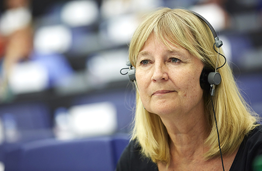 STRASBOURG 20140715 Marita Ulvskog (S) i Europaparlamentet i Strasbourg. Foto: Fredrik Persson / TT / kod 75906