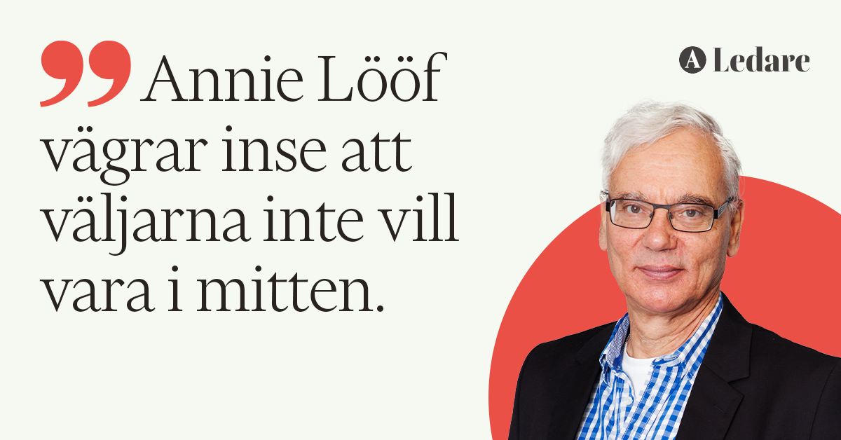 Annie Lööfs sentrumspolitikk er død – Arbetet