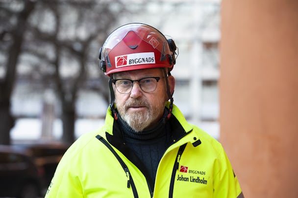 Johan Lindholm, förbundsordförande för Byggnads.