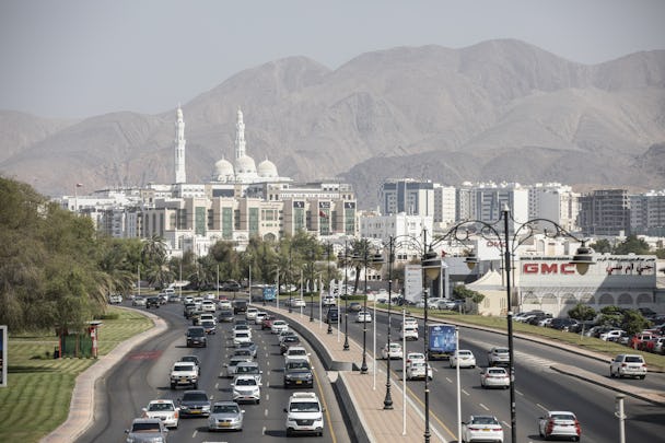 Gatuvy Omans huvudstad Muskat.