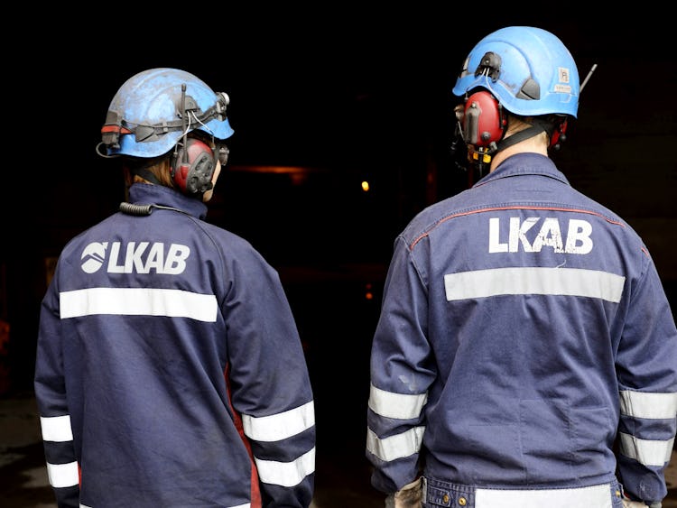Arbetare i LKAB:s gruva