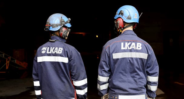 Arbetare i LKAB:s gruva