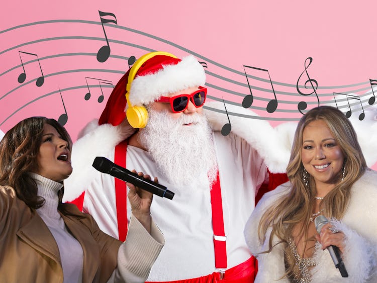 Carola, Mariah Carey och jultomten lyssnar på julmusik