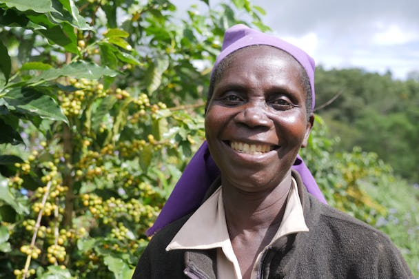 En kvinnlig lantarbetare i Malawi.