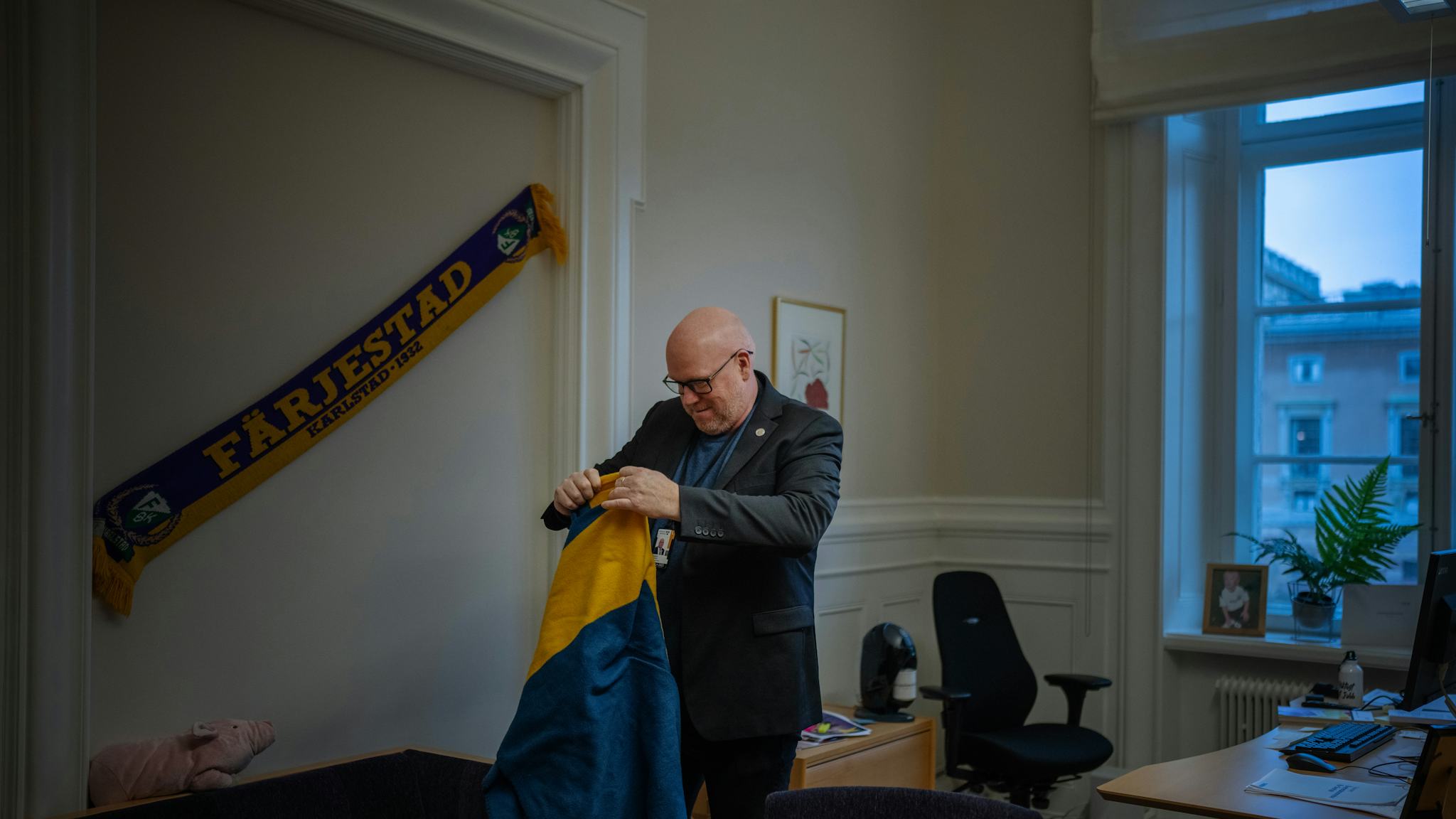 Sverigedemokraternas arbetsmarknadspolitiska talesperson Magnus Persson (SD), som även är ordförande i riksdagens arbetsmarknadsutskott.