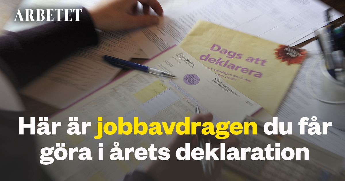 Deklaration 2024: Reseavdrag Och Andra Avdrag För Jobbet – Arbetet