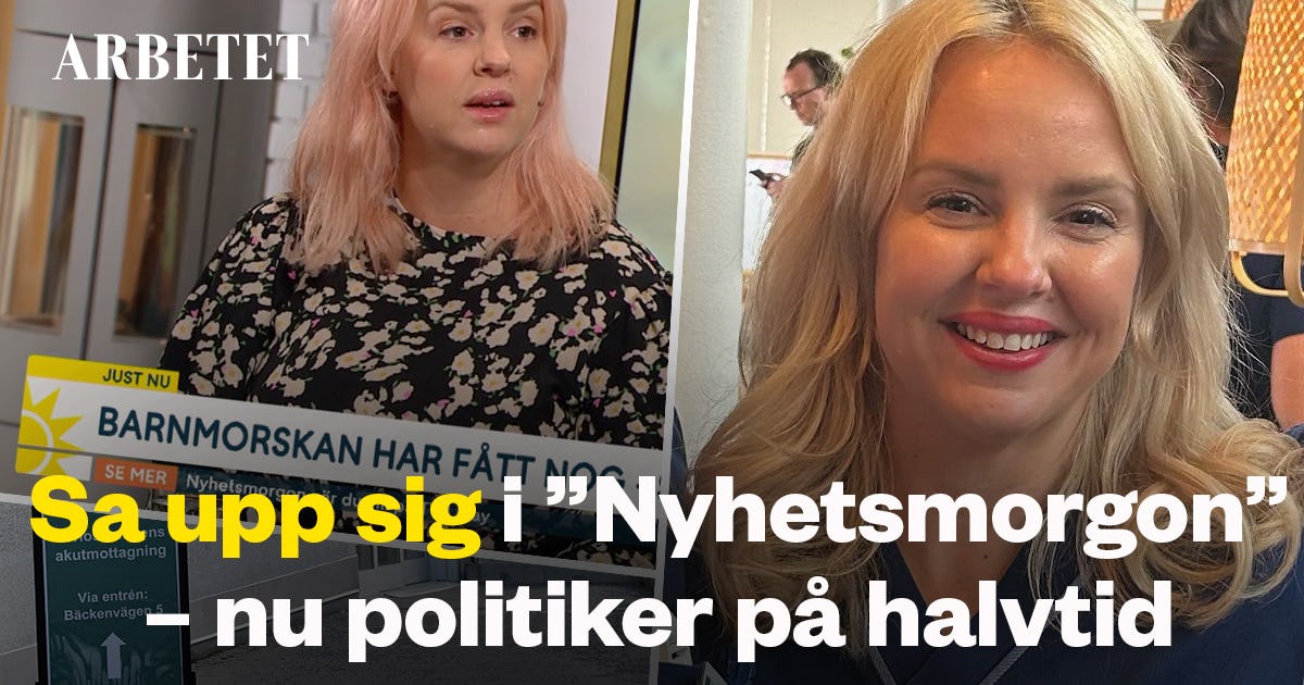 Jordmor Hannah Dahlbäck trakk seg fra TV4 morgennyheter – nå er det politikk – Jobber