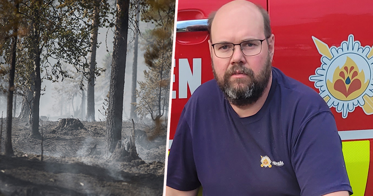 Brandmannen efter skogsbranden i Älvdalen ”Inte bättre rustade idag”