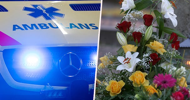 Ambulans och blommor vid gravsten – nio personer har dött på jobbet i Sverige i sommar