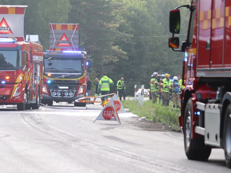 Under måndagen skedde en olycka och fem män har omkommit i en frontalkrock mellan en personbil och en lastbil mellan Skara och Falköping.