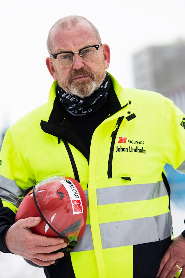 Johan Lindholm, ordförande på Byggnads.