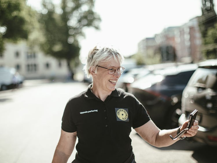 Annika Gellin, parkeringsvakt i Uppsala