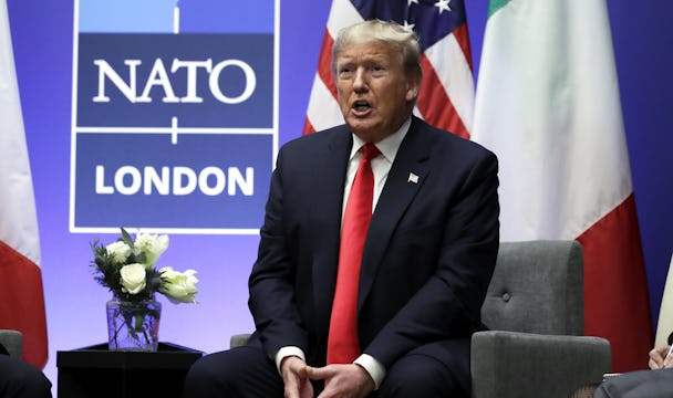 USA:s förre president Donald Trump under ett Nato-möte 2019.