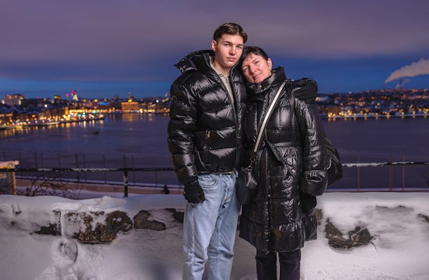 Mariia och hennes son Vasyl.