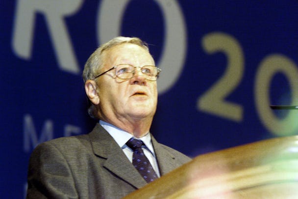 Lage Andréasson fotograferad år 2000, under sin tid som ordförande för Pensionärernas Riksorganisation, PRO.