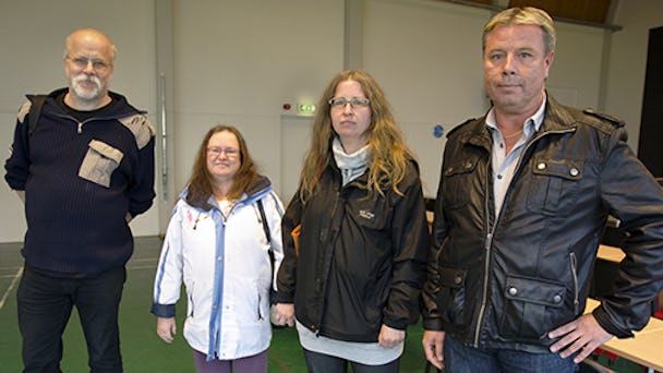 Benny Appelqvist, Lena Edinge, Ann-Louise Gustavsson och Thomas Jonsson är alla skyddsombud på Samhall och uppskattar möjligheten att få träffa varandra och andra skyddsombud.
