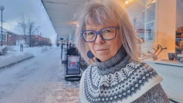 Karin Vasara äger en hantverksbutik i gamla Kiruna.