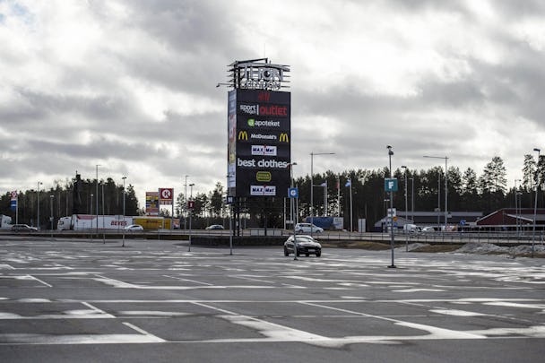 Kundparkering i Charlottenberg.
