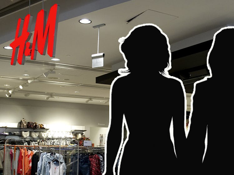 En butik med H&M-logga.