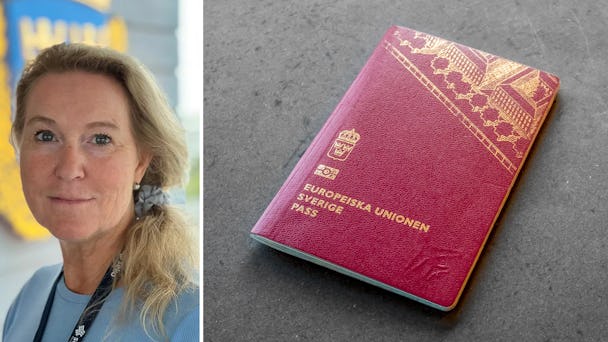 Delad bild. Vänster: Karna TIllheden. Höger: Ett pass.