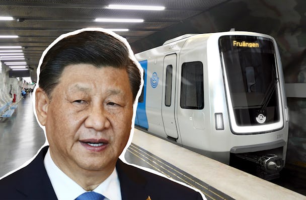Xi Jinping och tunnelbana C30.