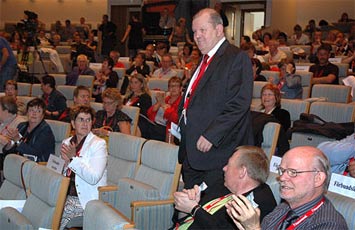 Hans Engelberts på Kommunals kongress 2007