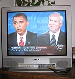 Obama och McCain på tv.