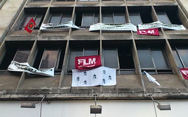 Taklösas husockupation i Sao Paolo.