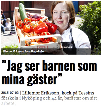 Lillemor Eriksson, förskolekock.