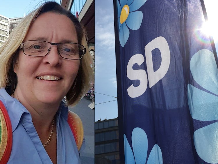 Anna-Karin Åström, kommunalare och aktiv sverigedemokrat.