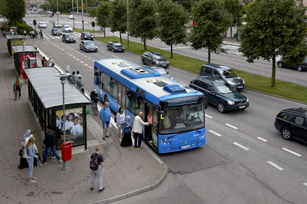 Buss vid Kampenhof i Uddevalla.