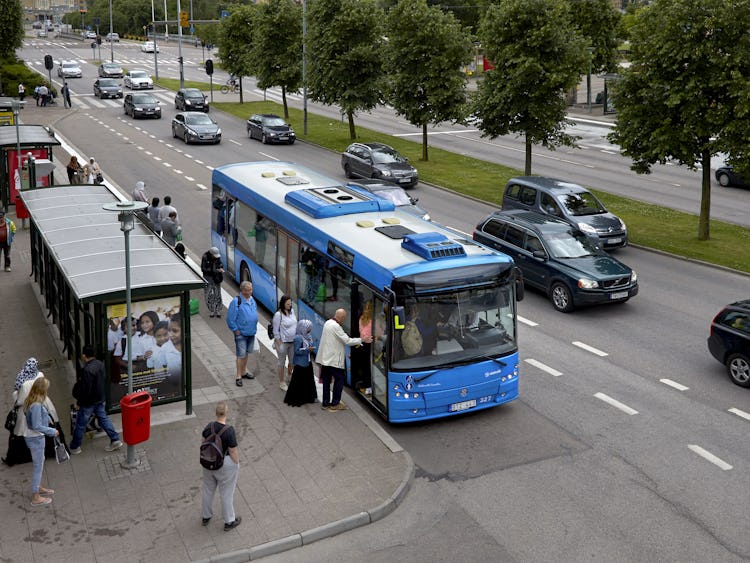 Buss vid Kampenhof i Uddevalla.