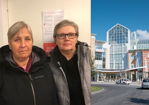 Ulla Leffler och Helen Larsson på Sunderby sjukhus.