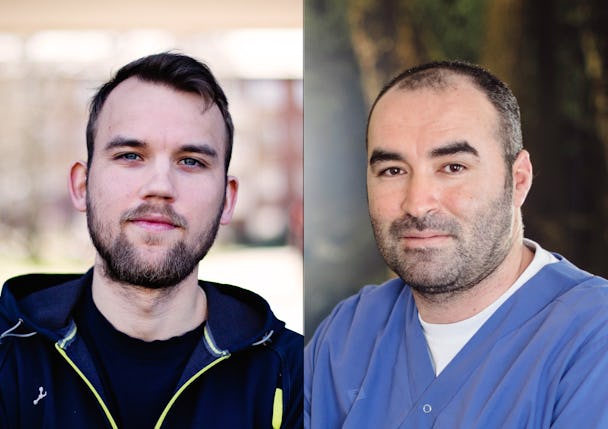 Christopher Bäcktorp och Mahmoud Alkwas, två av många som jobbar under osäkra villkor.