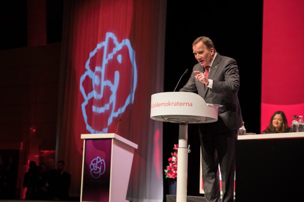 Statsminister Stefan Löfven talar på Socialdemokraternas kongress.