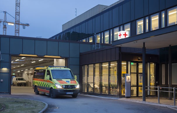 Ambulans vid Sahlgrenska universitetssjukhuset.