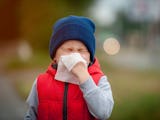 Barn med förkylningssymtom.