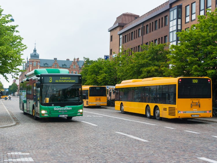 Bussar i Lund.