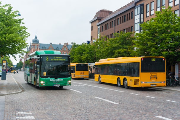 Bussar i Lund.