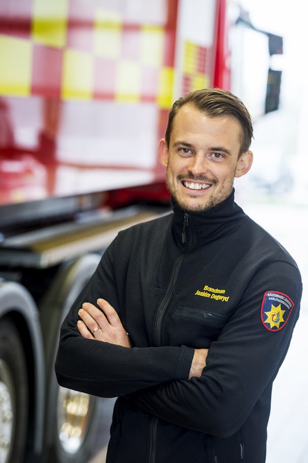 Joakim Degeryd, brandman.