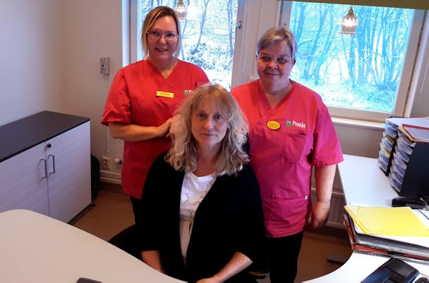 Katarina Henriksson, Birgitta Uusitalo och Anette Unga säger att det fungerar utmärkt att personalen lägger sina egna scheman efter behov.