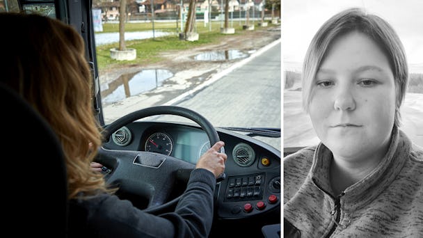 Sofia Brännare i Malå är på väg att avsluta sin utbildning till bussförare.