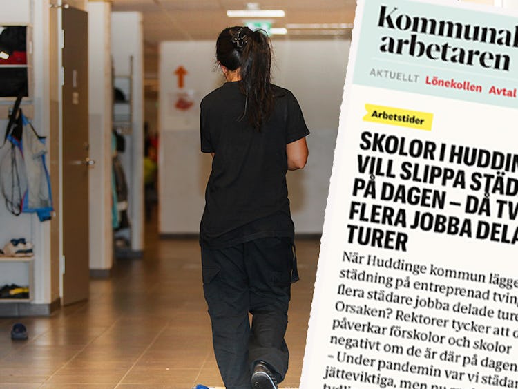 59 anställda vid Östra gymnasiet i Huddinge är upprörda över kommunens nya städavtal.