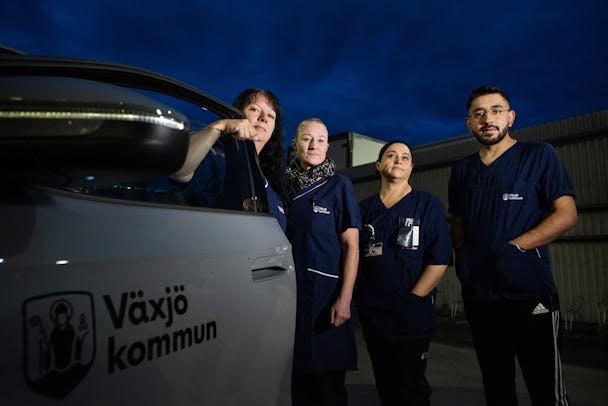 Annika Norman, Sofia Erlandsson, Alejandra Lingmert och Gevara Hannan var med och stoppade schemaförsämringarna i Växjö.