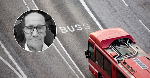 Bussföraren Bea Nallesdotter och en buss i Stockholm.